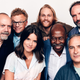 Lodge 49's Paul Giamatti, Peter Ocko, Sonya Cassidy, Wyatt Russell, Brent Jennings, Dan Carey, and Jim Gavin at the 2018 Summer Television Critics Association Press Tour